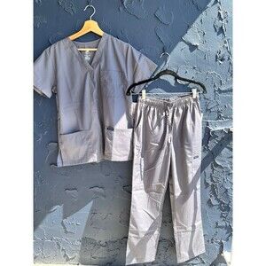 grey scrub set new with tags